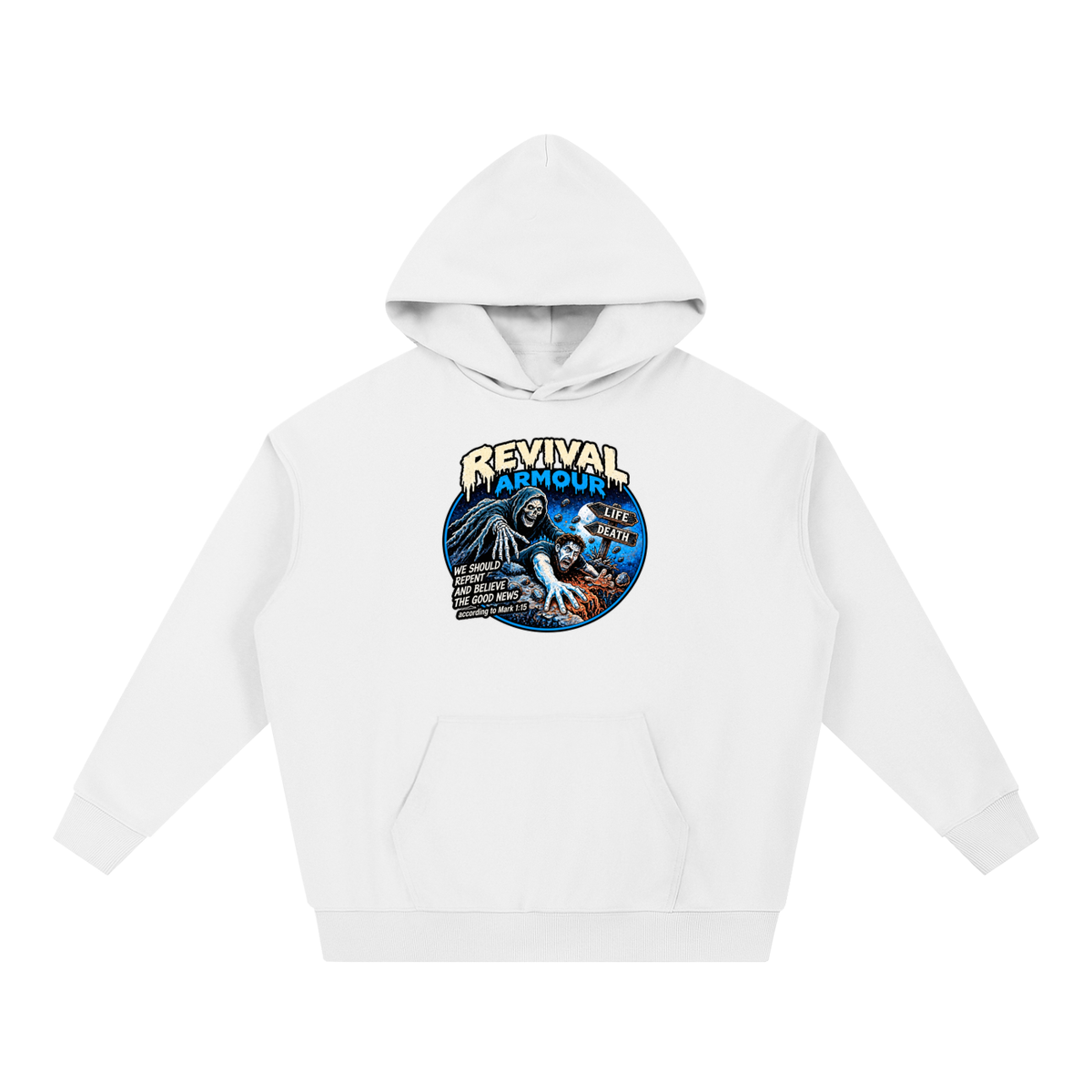 REVIVAL ARMOUR WE SHOULD REPENT AND BELIEVE THE GOOD NEWS according to Mark 1:15 Hoodie