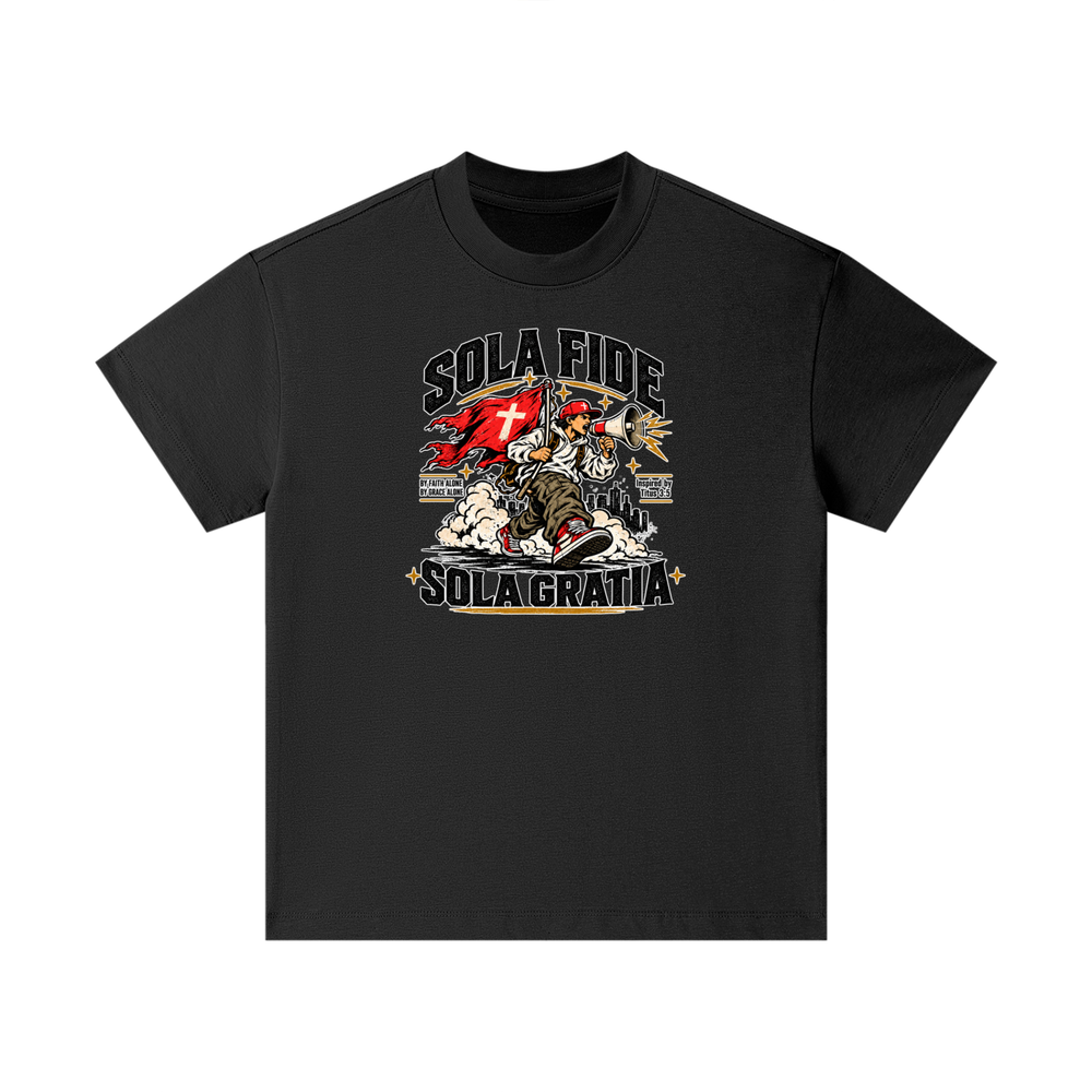 "Sola Fide / Sola Gratia" – Latin for "Faith Alone / Grace Alone." Kids T-Shirt