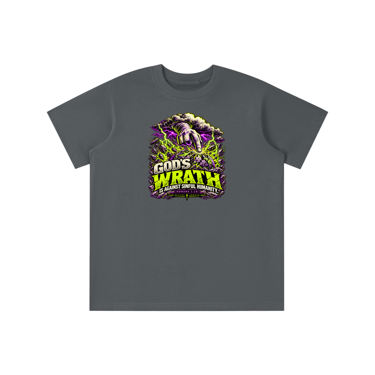 GOD'S WRATH IS AGAINST SINFUL HUMANITY [ROMANS 1:18] youth T-shirt