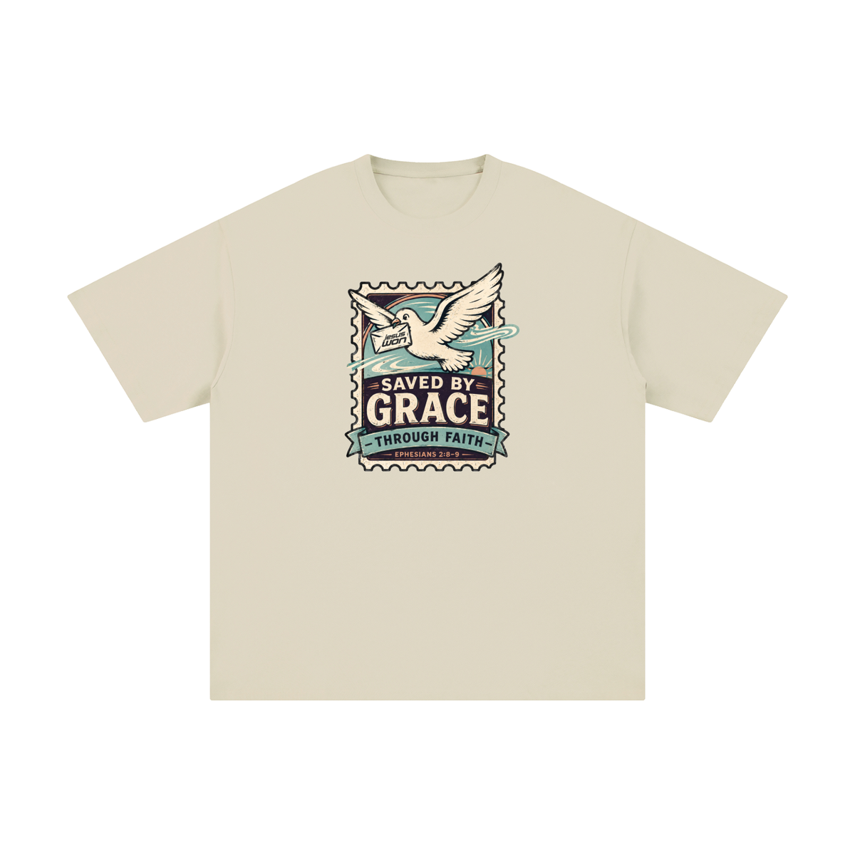 SAVED BY GRACE -THROUGH FAITH- - EPHESIANS 2:8-9 - T-Shirt