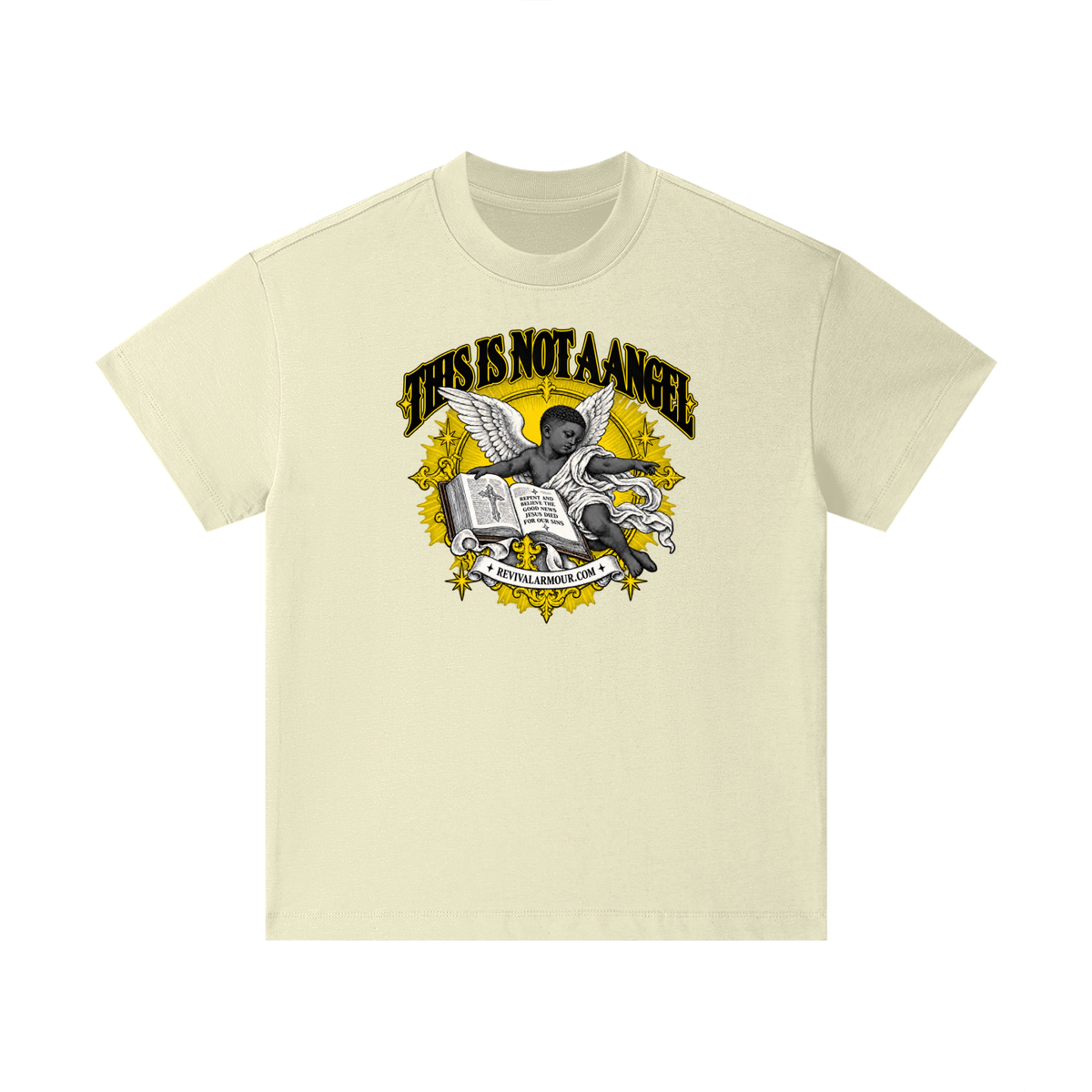 THIS IS NOT A ANGEL REPENT AND BELIEVE THE GOOD NEWS JESUS DIED FOR OUR SIN REVIVALARMOUR.COM Kids T-Shirt