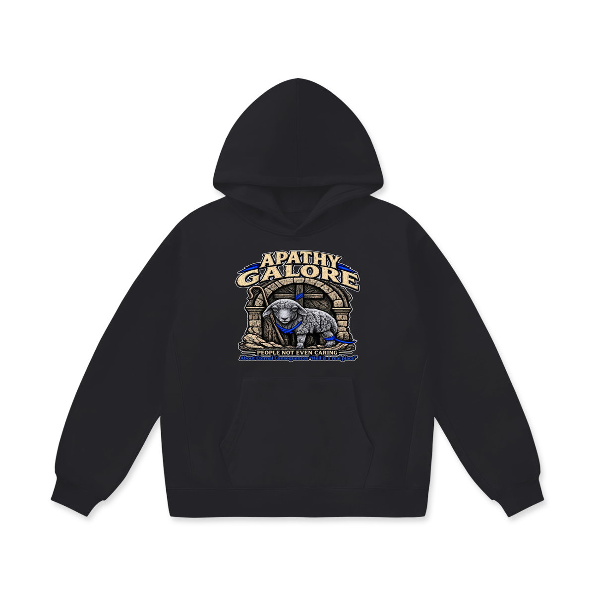 APATHY GALORE PEOPLE NOT EVEN CARING About Eternal Consequences "Hell is a real place" Hoodie