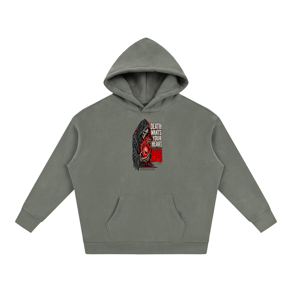 DEATH WANTS YOUR HEART JESUS SAVES ROMANS 6:23 REVIVAL ARMOUR Hoodie
