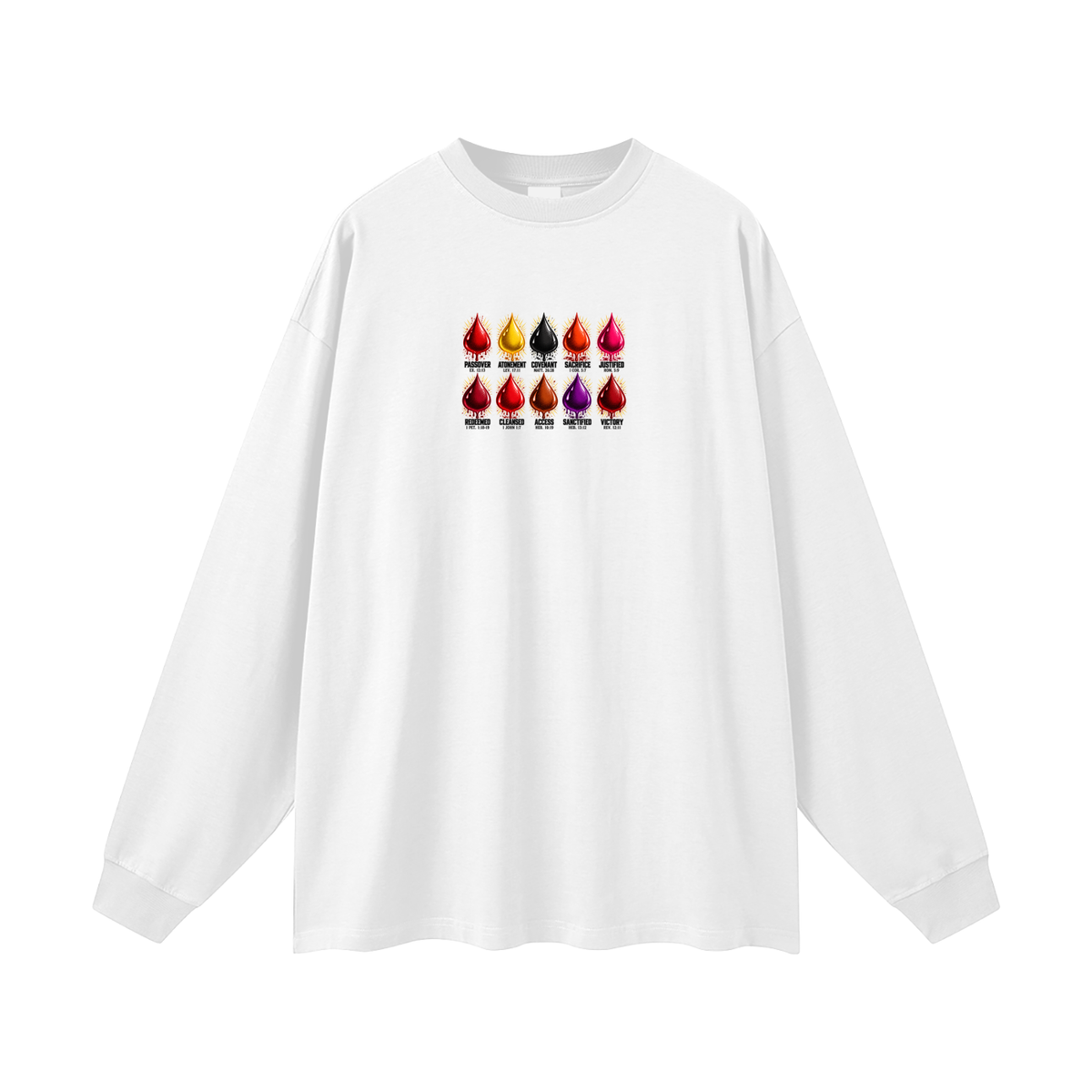 10 BLOOD LOGOS Long Sleeve T-Shirt