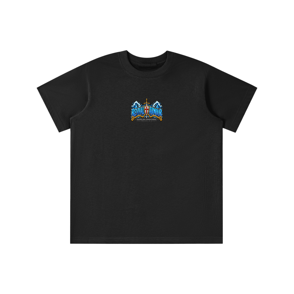 REVIVAL ARMOUR -EQUIPPED FOR A HIGHER PURPOSE- -EPHESIANS 6:10-18- youth T-shirt