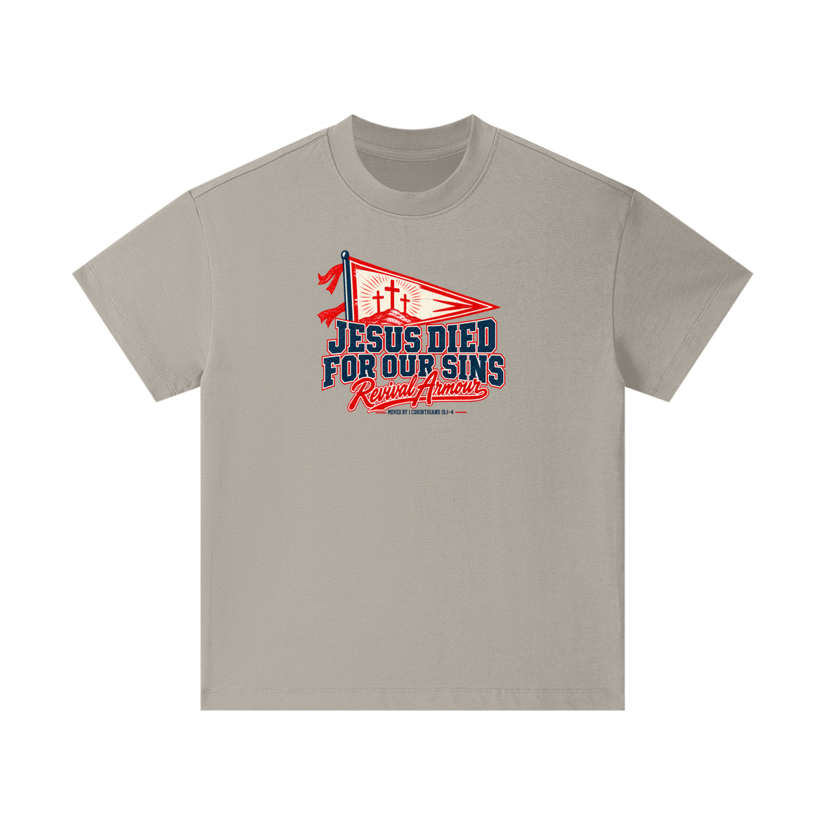 JESUS DIED FOR OUR SIN Revival Armour MOVED BY 1 CORINTHIANS 15:1-4 Kids T-Shirt