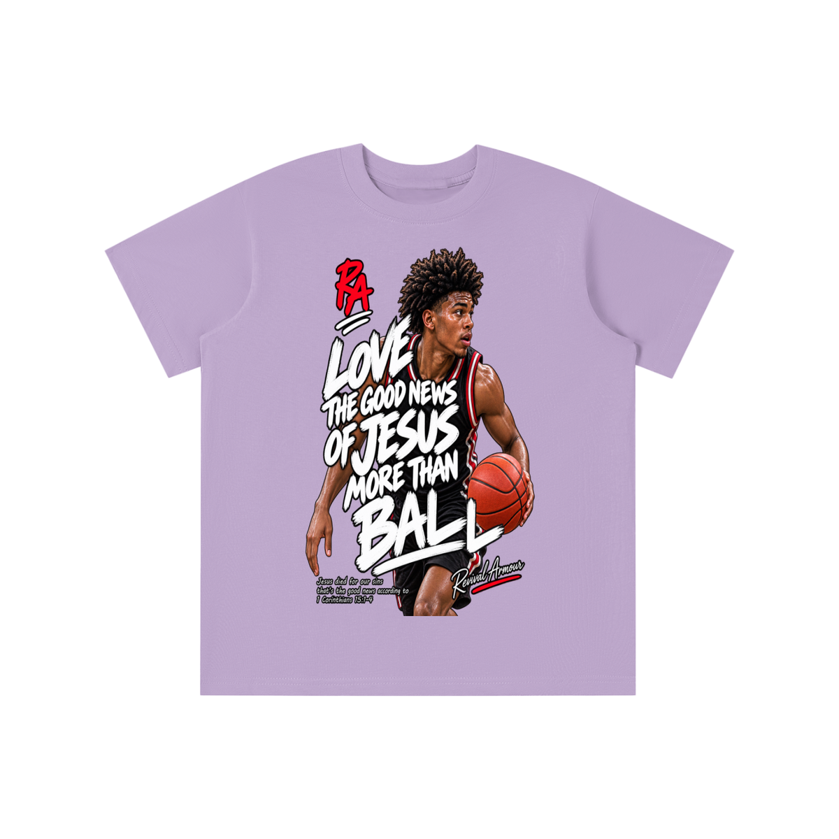 LOVE THE GOOD NEWS OF JESUS MORE THAN BALL youth T-shirt