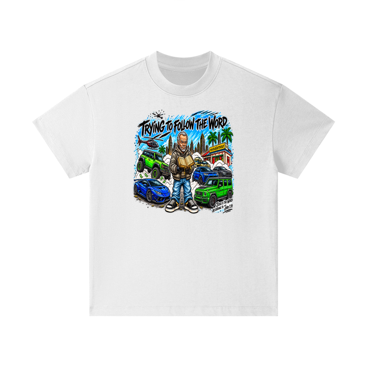 TRYING TO FOLLOW THE WORD Kids T-Shirt