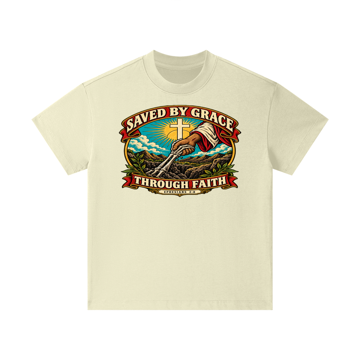 Saved by Grace through Faith Kids T-Shirt