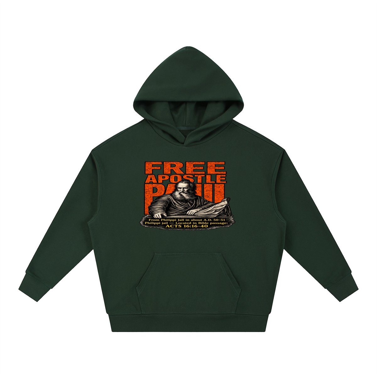 free apostle Paul from Philippi jail in about a.d. 50-51 Philippi jail - located in bible passage: acts 16:16-40 Hoodie