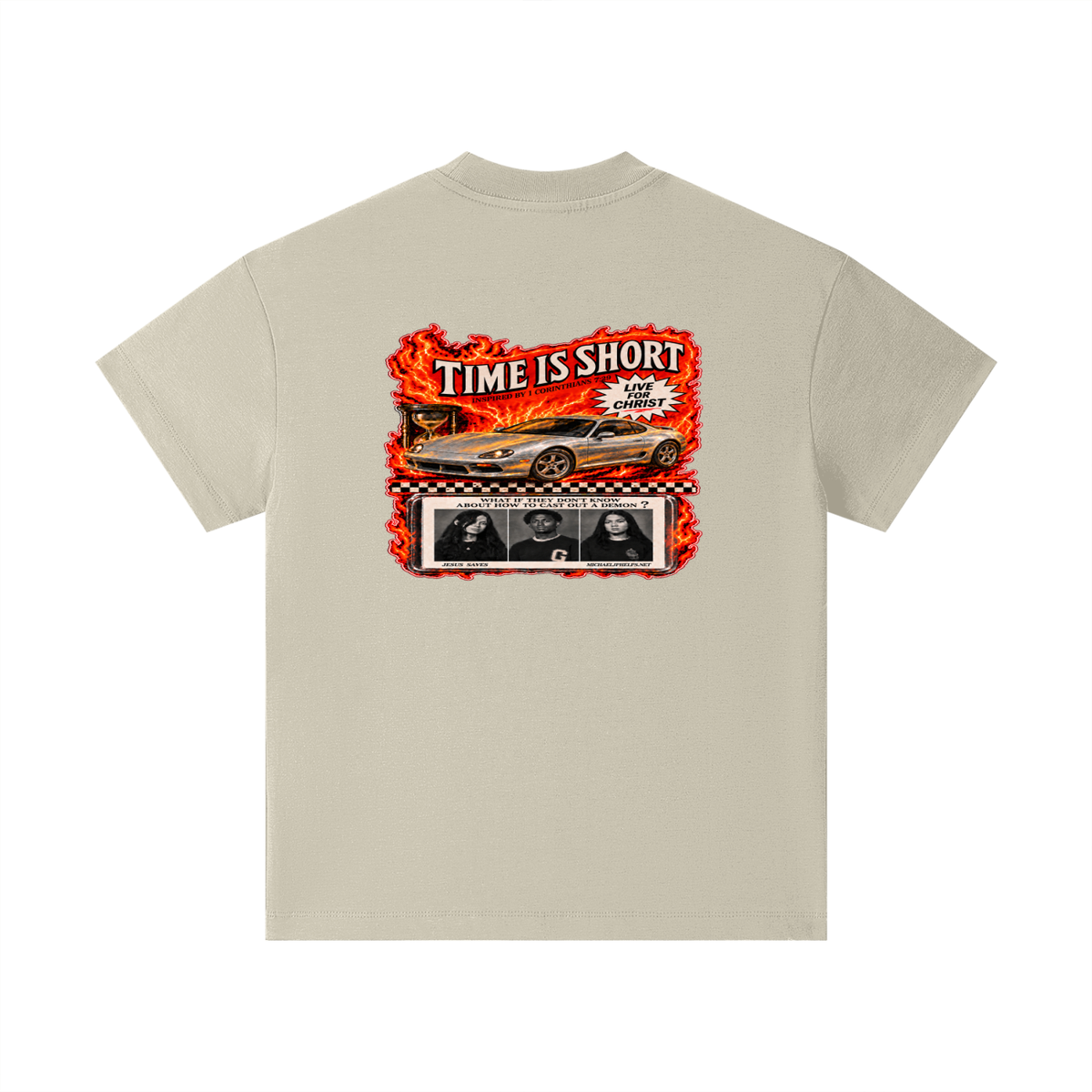 TIME IS SHORT INSPIRED BY 1 CORINTHIANS 7:29 LIVE FOR CHRIST WHAT IF THEY DON'T KNOW ABOUT HOW TO CAST OUT A DEMON? JESUS SAVES MICHAELJPHELPS.NET Kids T-Shirt