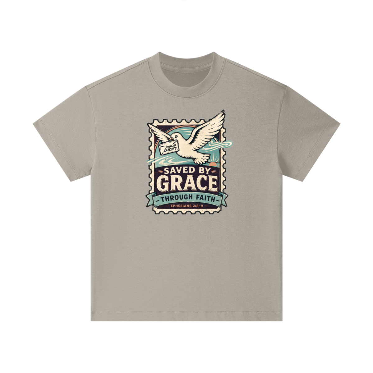 SAVED BY GRACE -THROUGH FAITH- - EPHESIANS 2:8-9 - Kids T-Shirt