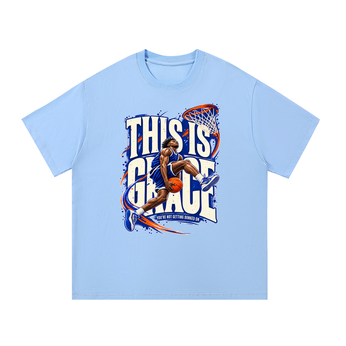 THIS IS GRACE YOU'RE NO GETTING DUNKED ON ( MARK 1:15 IS ON HIS SHOES ) T-Shirt