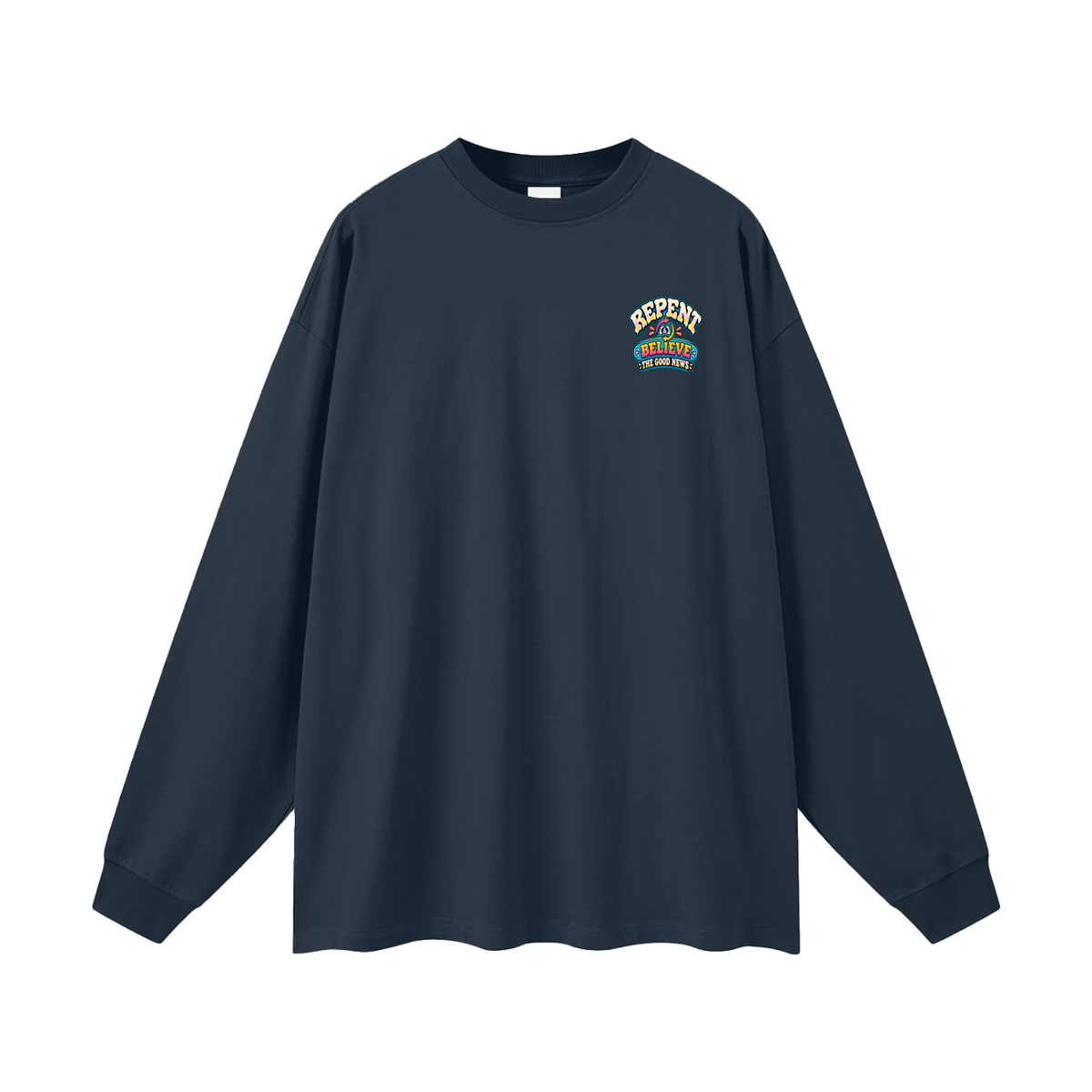 DON'T PANIC HISPANIC JESUS DIED FOR OUR SINS . 1 CORTHIANS 15:1-4 Long Sleeve T-Shirt