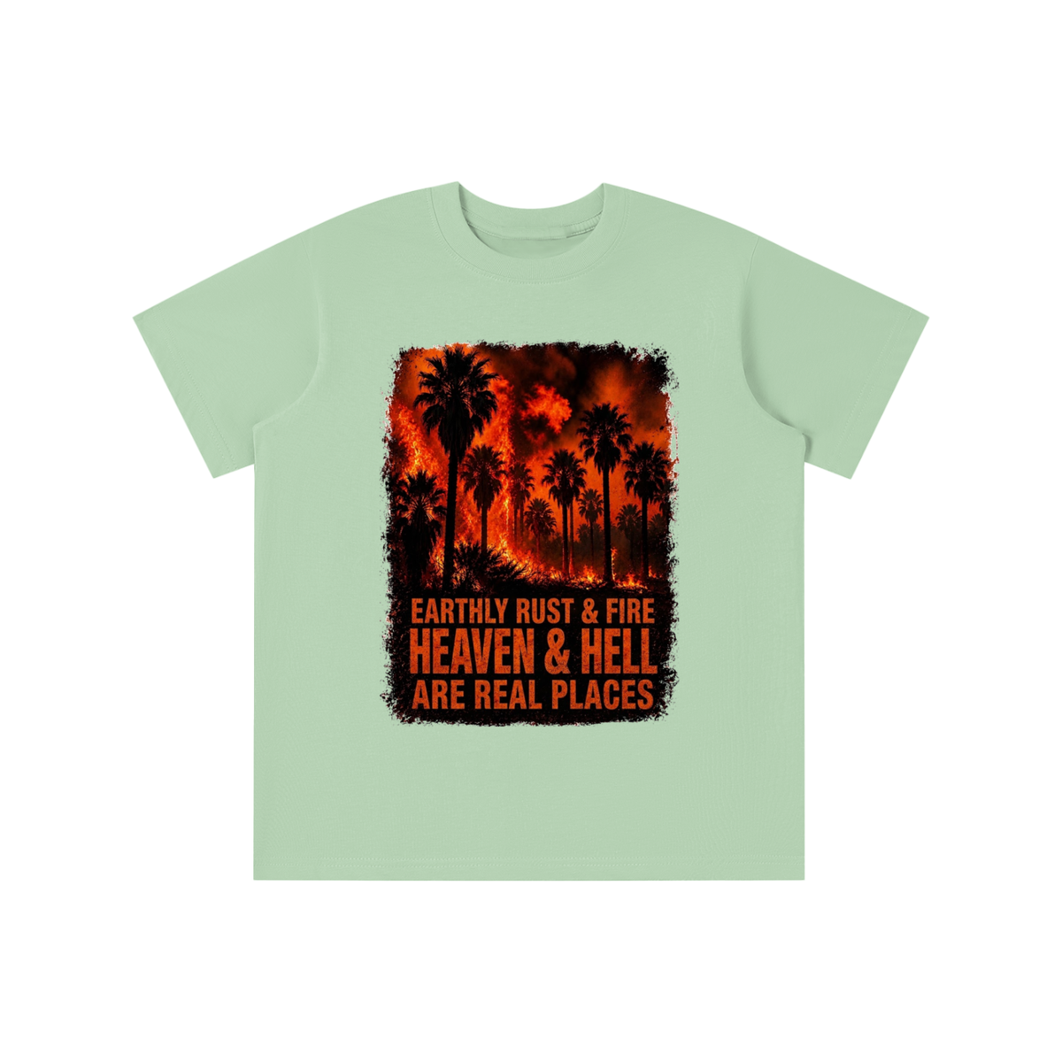 EARTHLY RUST & FIRE HEAVEN & HELL ARE REAL PLACES youth T-shirt