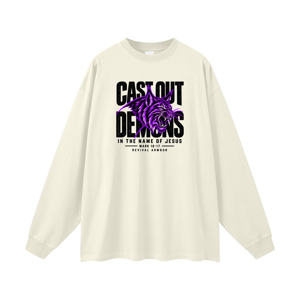 CAST OUT DEMONS IN THE NAME OF JESUS MARK 16:17 REVIVAL ARMOUR Long Sleeve T-Shirt