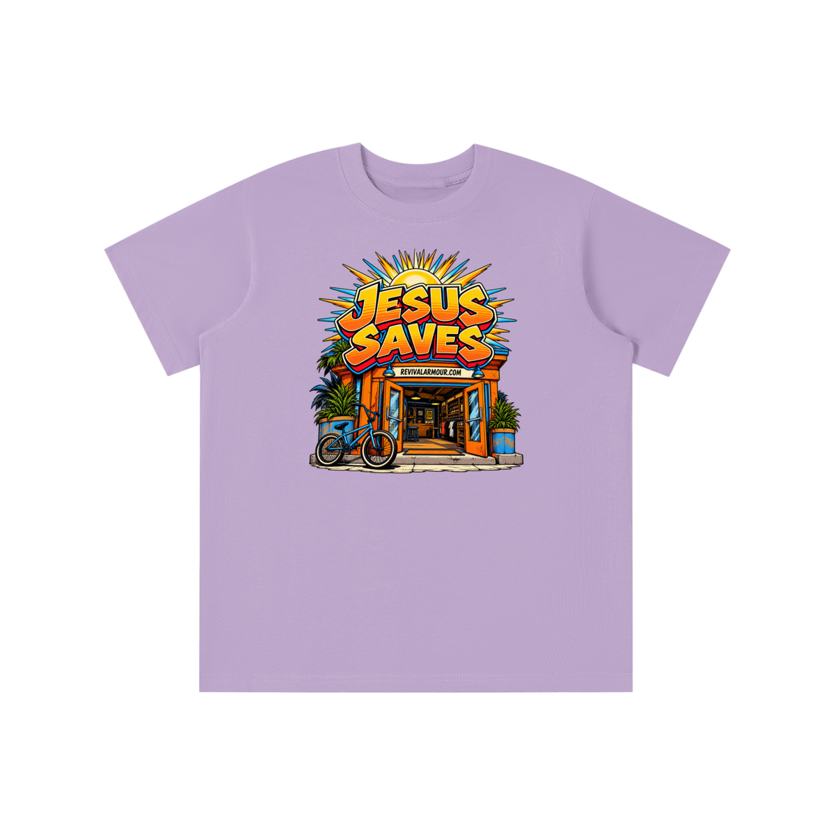 JESUS SAVES REVIVALARMOUR.COM youth T-shirt