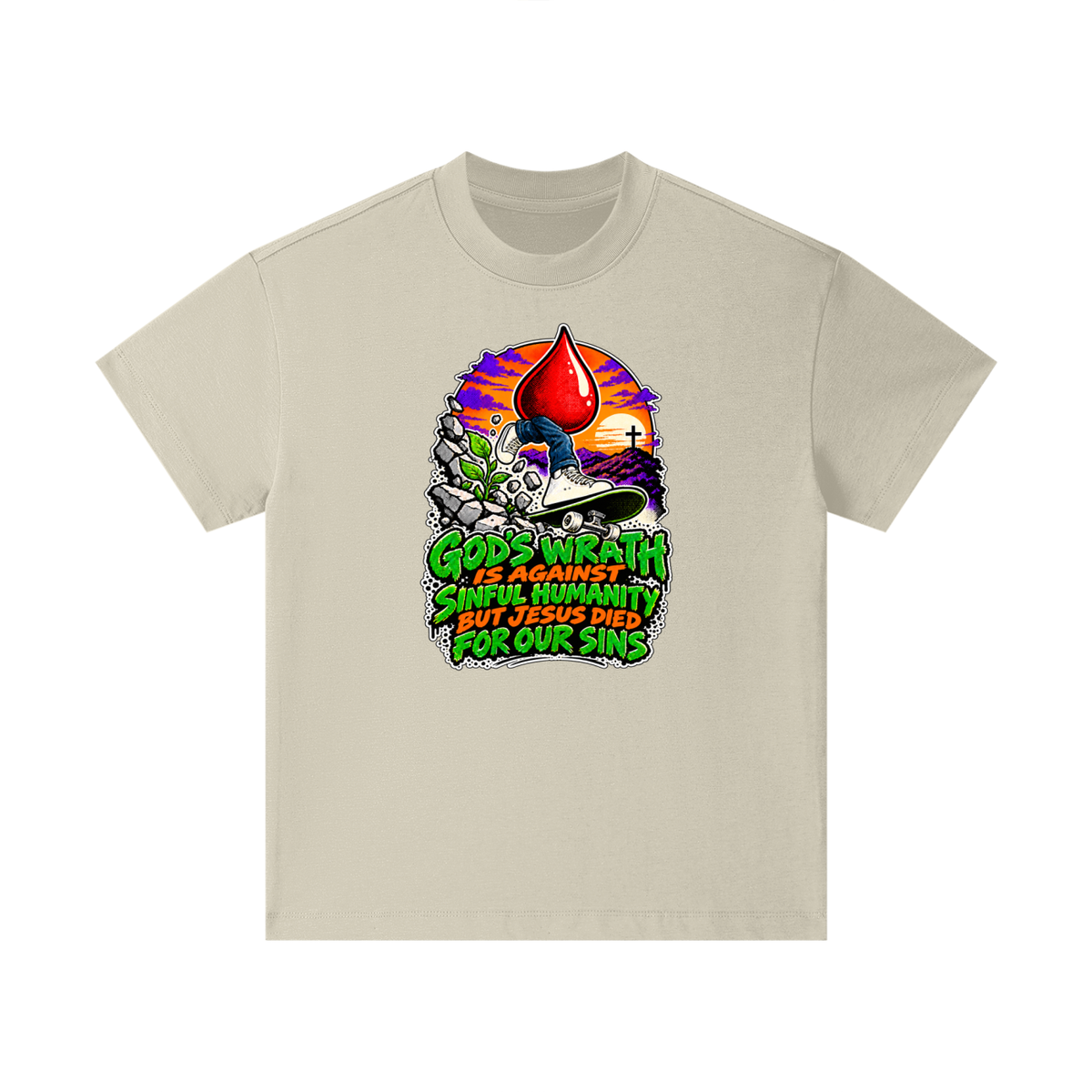 GOD'S WRATH IS AGAINST SINFUL HUMANITY BUT JESUS DIED FOR OUR SINS Kids T-Shirt