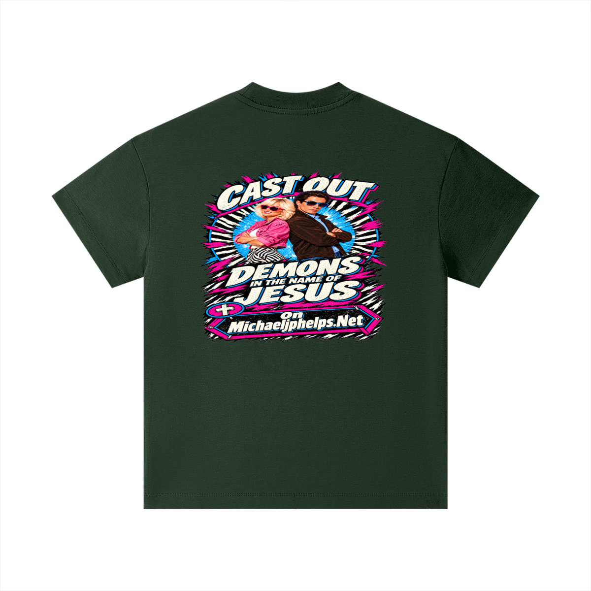 Cast out demons in the name of Jesus on Michaeljphelps.Net Kids T-Shirt