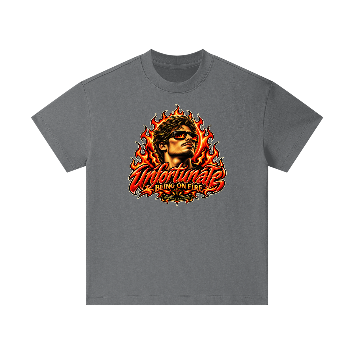Unfortunate BEING ON FIRE REVIVAL ARMOUR Kids T-Shirt