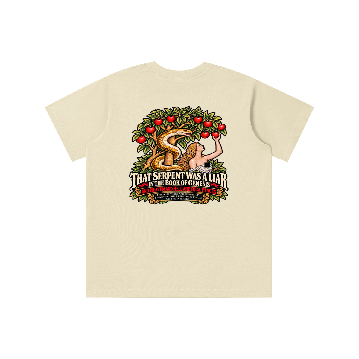 REVIVAL ARMOUR THAT SERENT WAS A LIAR IN THE BOOK OF GENESIS AND HEAVEN AND HELL ARE REAL PLACES I PROMISE THESE ARE STORIES OF HEAVEN AND HELL BEING REAL PLACES ON THE INTERNET youth T-shirt