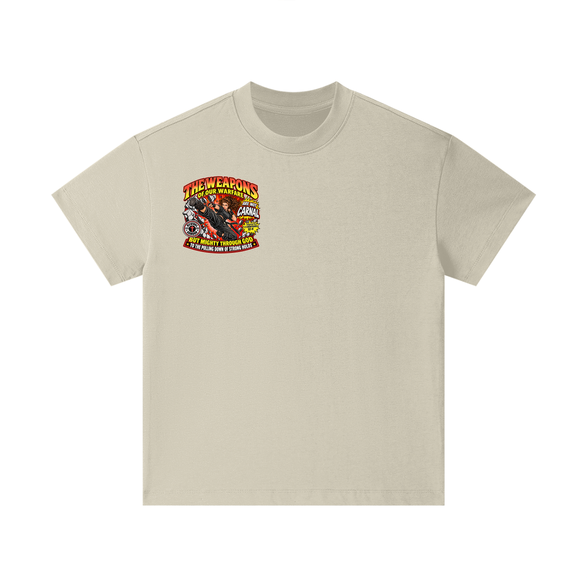 THE WEAPONS OF OUR WARFARE ARE NOT CARNAL BUT MIGHTY THROUGH GOD TO THE PULLING DOWN OF STRONG HOLDS Kids T-Shirt