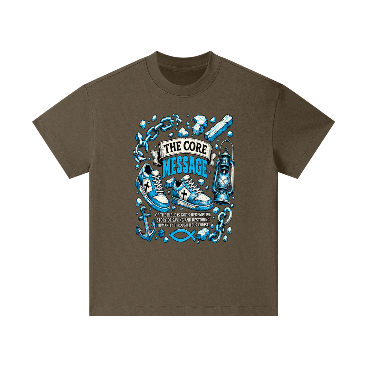the core message of the bible is God's redemptive story of saving and restoring humanity through Jesus Christ. Kids T-Shirt