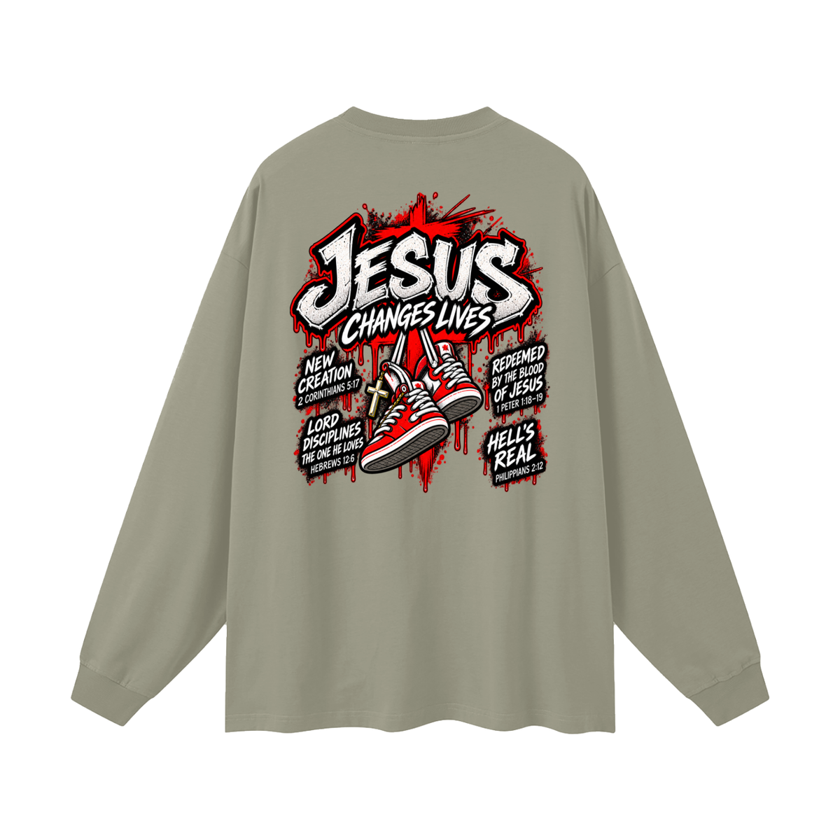 JESUS CHANGES LIVES Long Sleeve T-Shirt