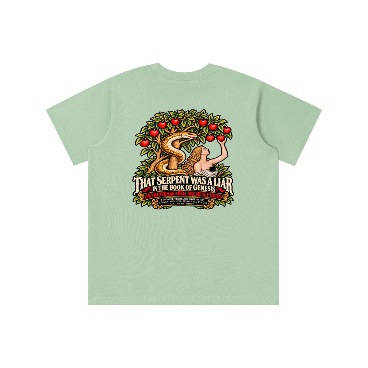 REVIVAL ARMOUR THAT SERENT WAS A LIAR IN THE BOOK OF GENESIS AND HEAVEN AND HELL ARE REAL PLACES I PROMISE THESE ARE STORIES OF HEAVEN AND HELL BEING REAL PLACES ON THE INTERNET youth T-shirt
