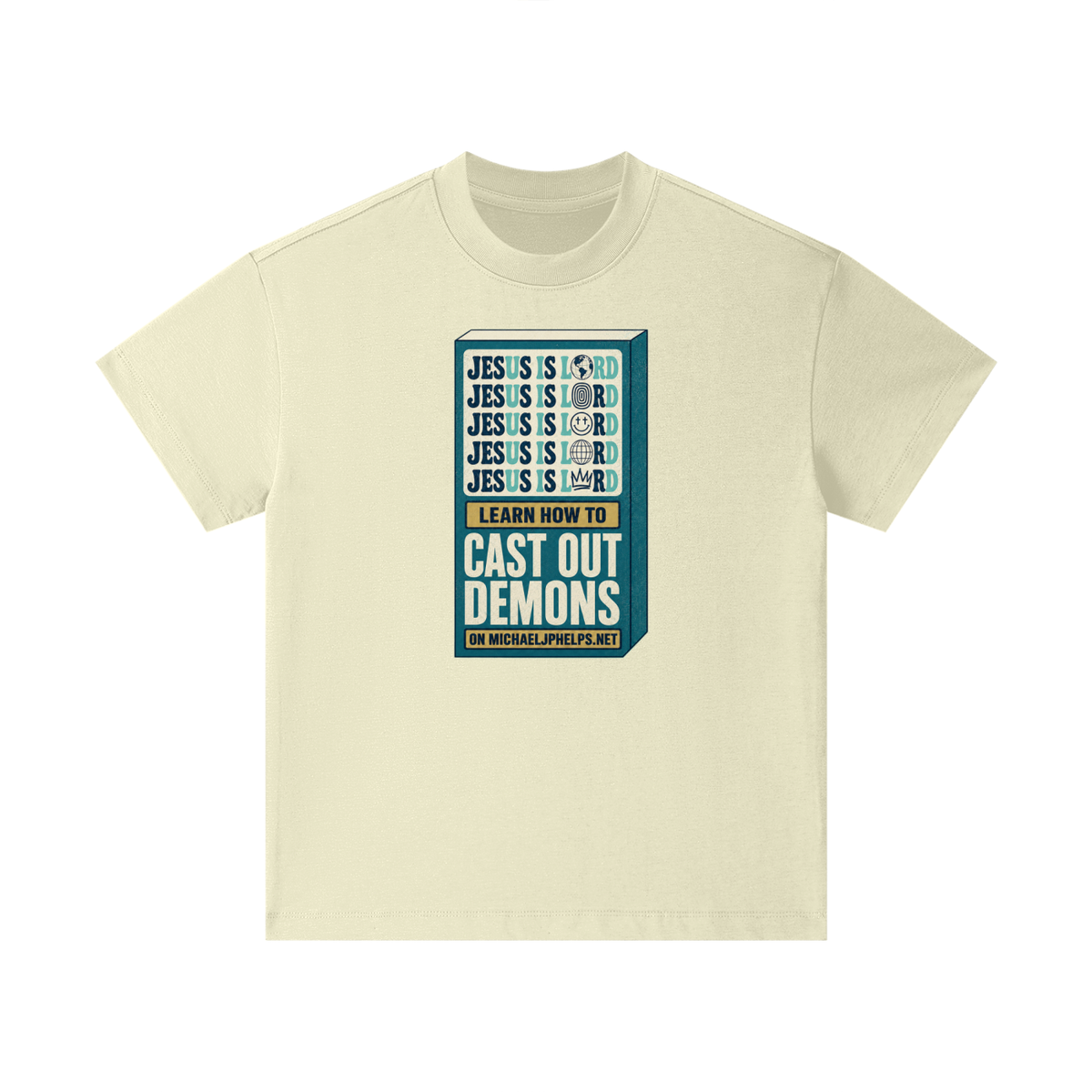 Jesus is Lord 5x Learn how to cast out demons on MICHAELJPHELPS.NET Kids T-Shirt