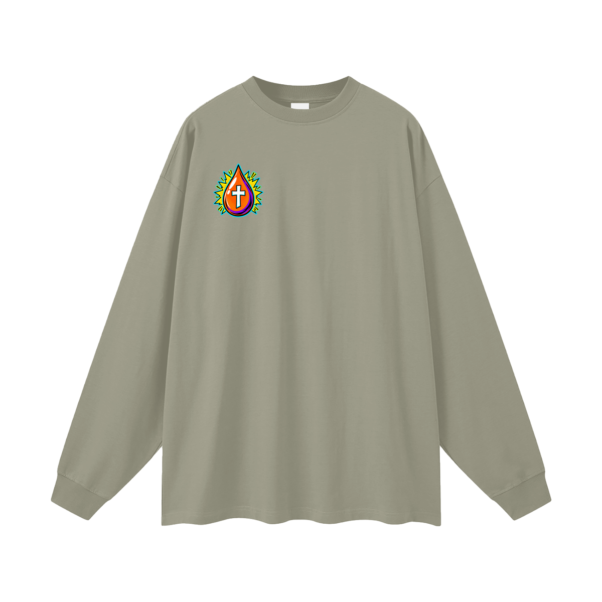 JESUS DIED ONCE BACKED UP BY Romans 6:9-10 Long Sleeve T-Shirt