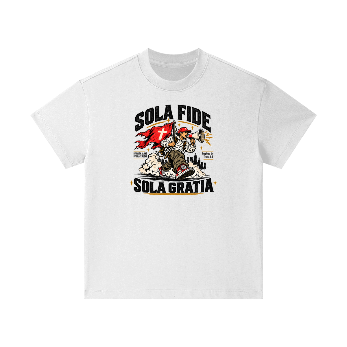 "Sola Fide / Sola Gratia" – Latin for "Faith Alone / Grace Alone." Kids T-Shirt