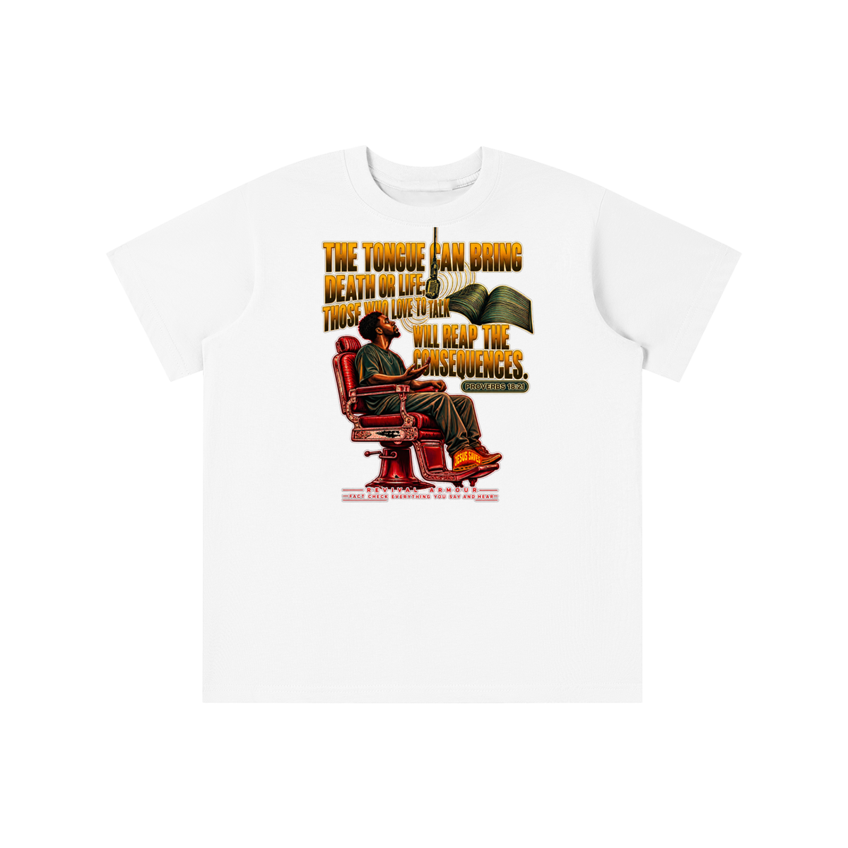 PROVERBS 18:21 NLT youth T-shirt