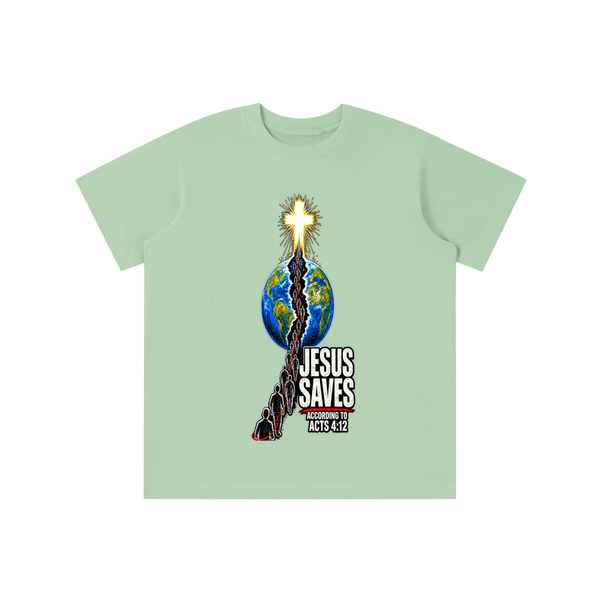JESUS SAVES ACCORDING TO ACTS 4:12 youth T-shirt