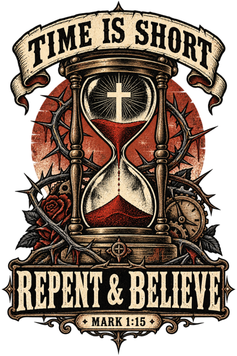 TIME IS SHORT REPENT & BELIEVE *MARK 1:15* Shorts