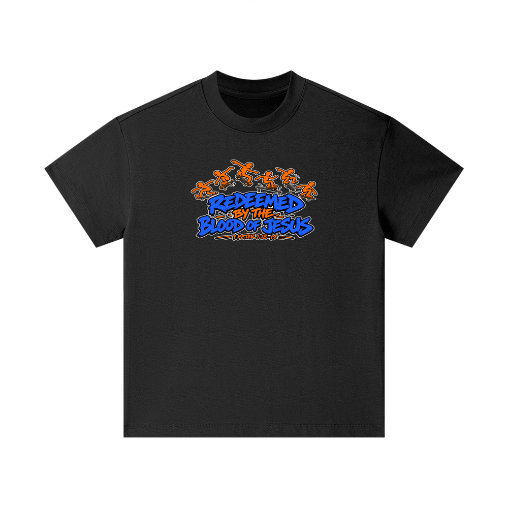 REDEEMED BY THE BLOOD OF JESUS - 1 PETER 1:18-19 - Kids T-Shirt