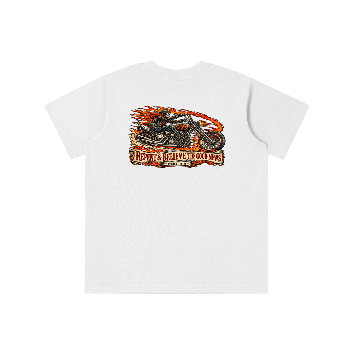JESUS SAVES REPENT & BELIEVE THE GOOD NEWS - MARK 1:15 - youth T-shirt