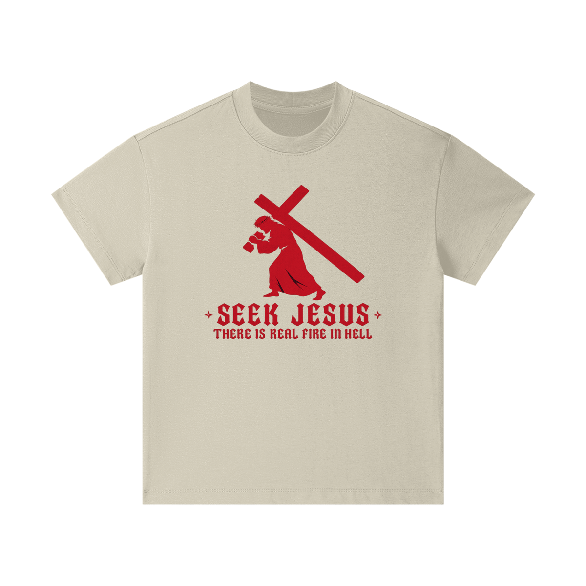 SEEK JESUS THERE IS REAL FIRE IN HELL Kids T-Shirt