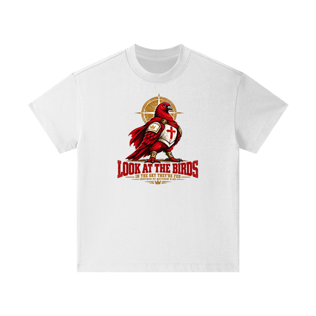 LOOK AT THE BIRDS IN THE SKY THEY'RE FED INSPIRED BY MATTHEW 6:26 Kids T-Shirt