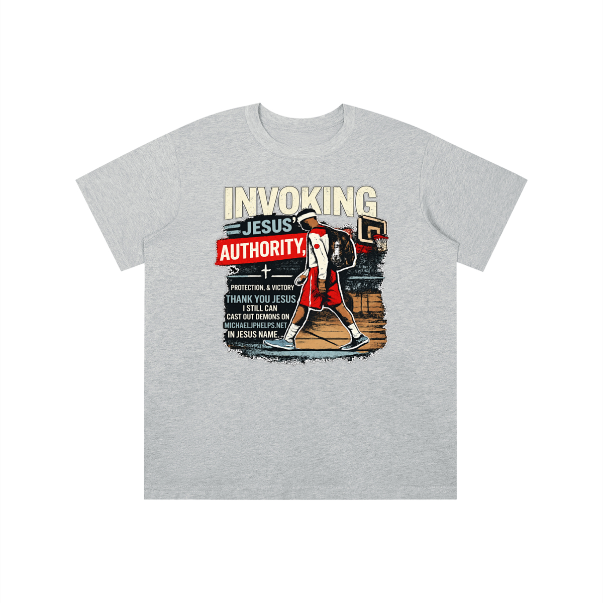INVOKING JESUS' AUTHORITY, PROTECTION, & VICTORY THANK YOU JESUS I STILL CAN CAST OUT DEMONS ON MICHAELJPHELPS.NET IN JESUS NAME. youth T-shirt