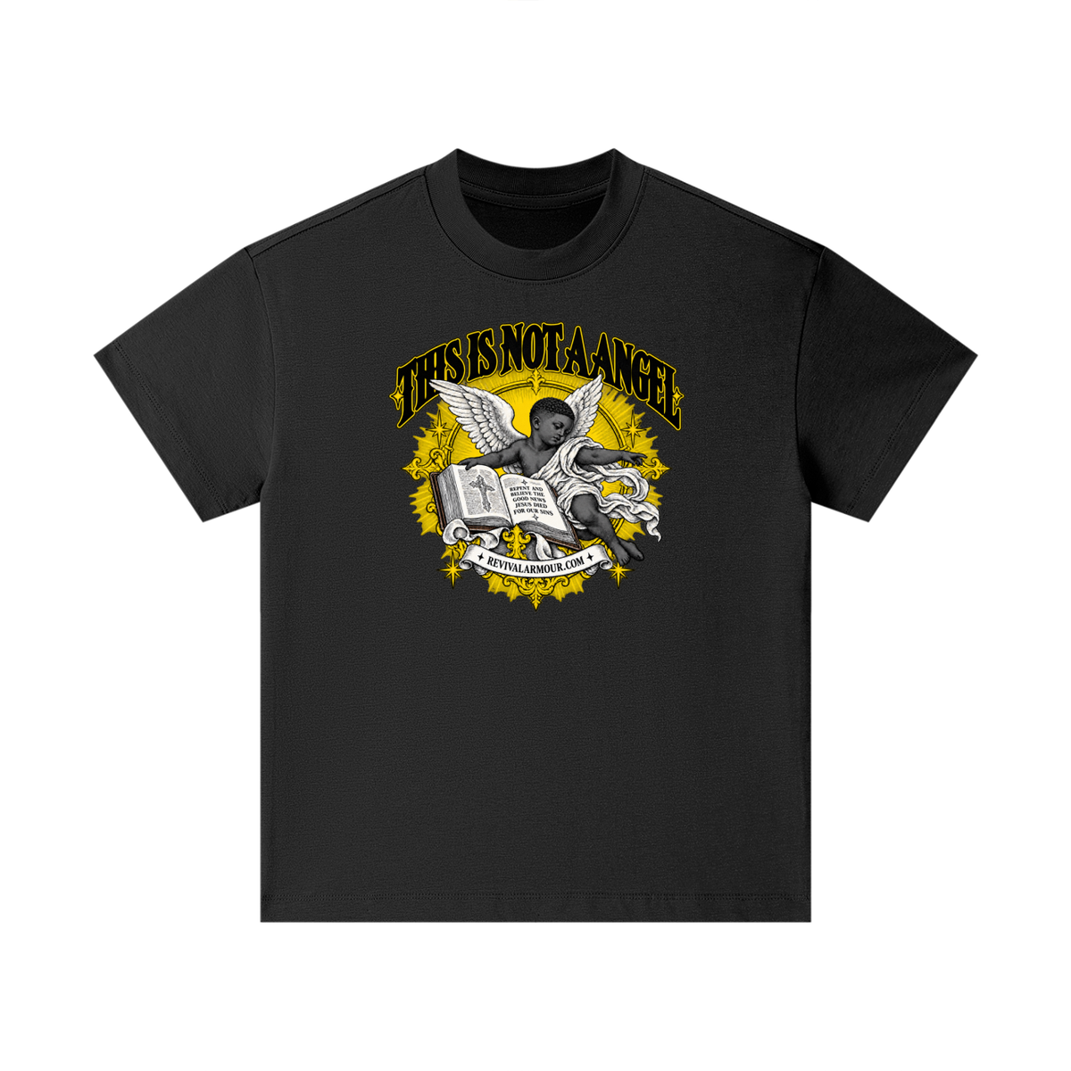 THIS IS NOT A ANGEL REPENT AND BELIEVE THE GOOD NEWS JESUS DIED FOR OUR SIN REVIVALARMOUR.COM Kids T-Shirt
