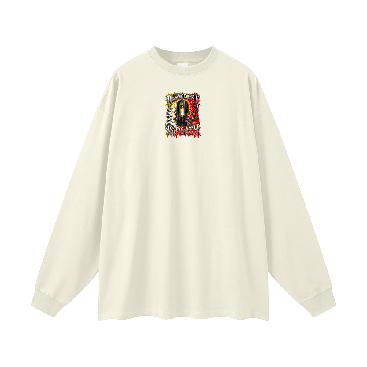 THE WAGE OF SIN IS DEATH WORKOUT YOUR SALVATION WITH FEAR & TREMBLING Long Sleeve T-Shirt