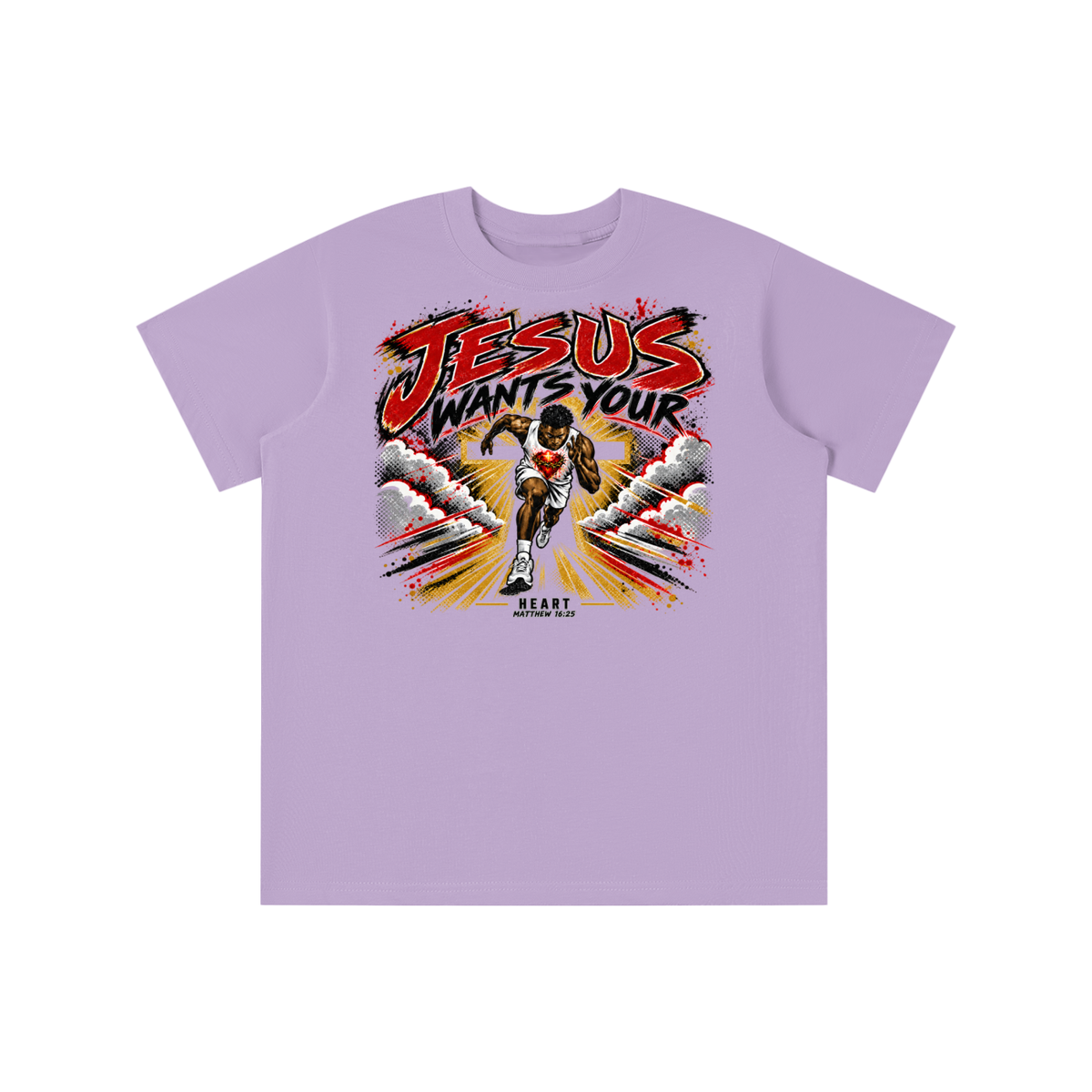 JESUS WANTS YOUR HEART MATTEW 16:25 youth T-shirt