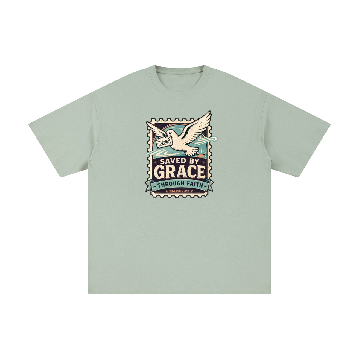 SAVED BY GRACE -THROUGH FAITH- - EPHESIANS 2:8-9 - T-Shirt