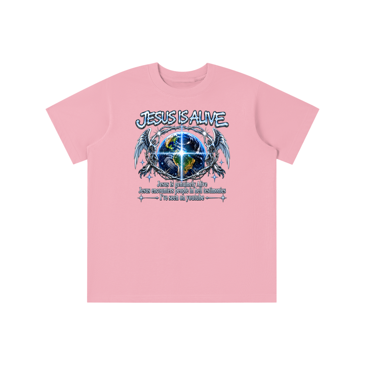 JESUS IS ALIVE Jesus is genuinely Alive Jesus encounters people in hell testimonies I've seen on youtube youth T-shirt