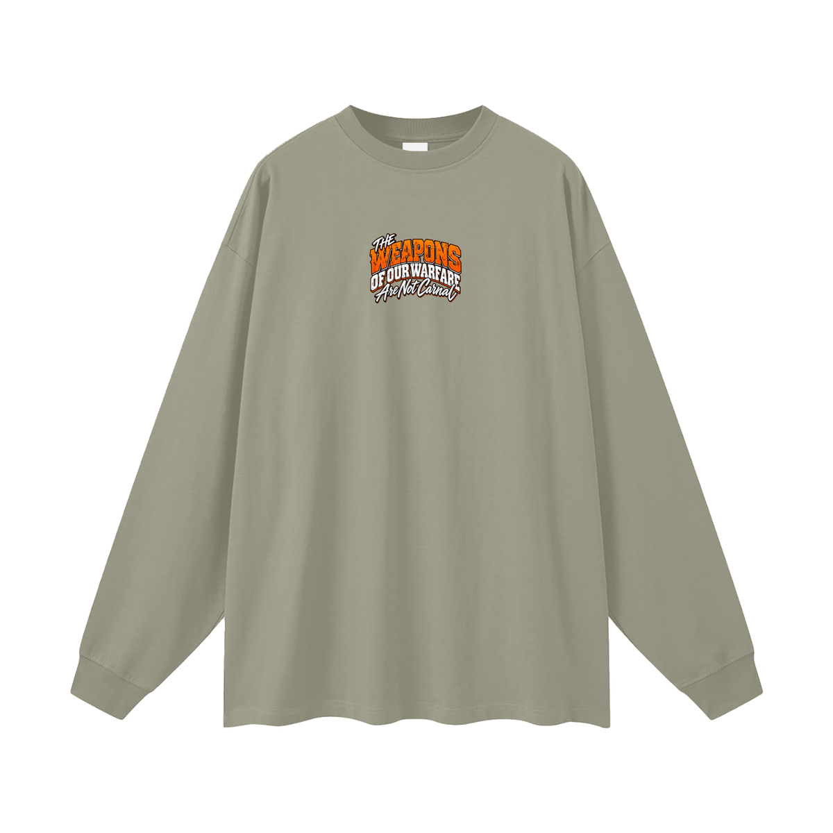 THE WEAPONS OF OUR WARFARE ARE NOT CARNAL HE IS COMMANDING EVIL SPIRITS TO LEAVE IN THE NAME OF JESUS - LUKE 10:19 - Long Sleeve T-Shirt