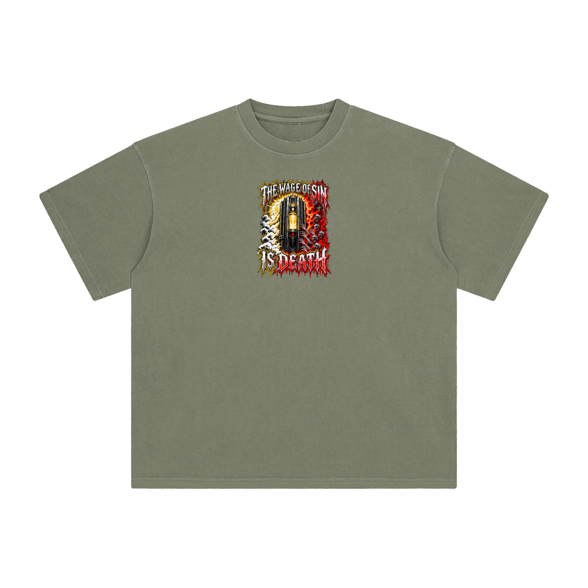 THE WAGE OF SIN IS DEATH WORKOUT YOUR SALVATION WITH FEAR & TREMBLING T-Shirt