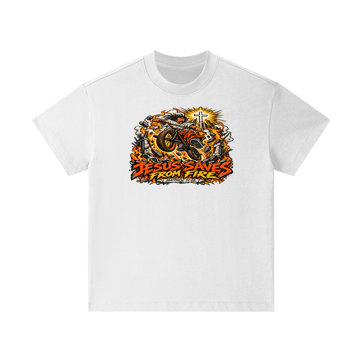 JESUS SAVES FROM FIRE Kids T-Shirt