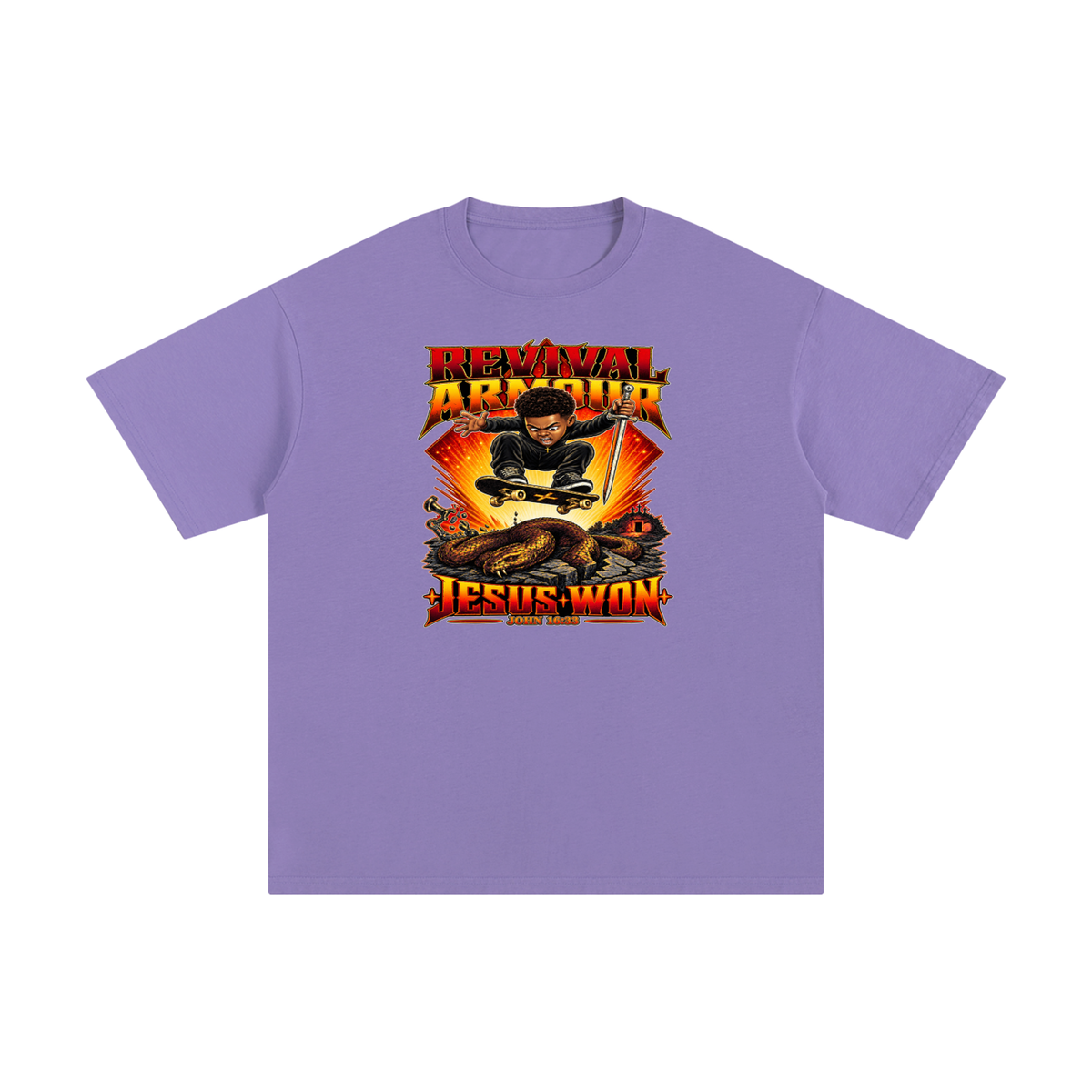 REVIVAL ARMOUR JESUS * WON - JOHN 16:33 - T-Shirt