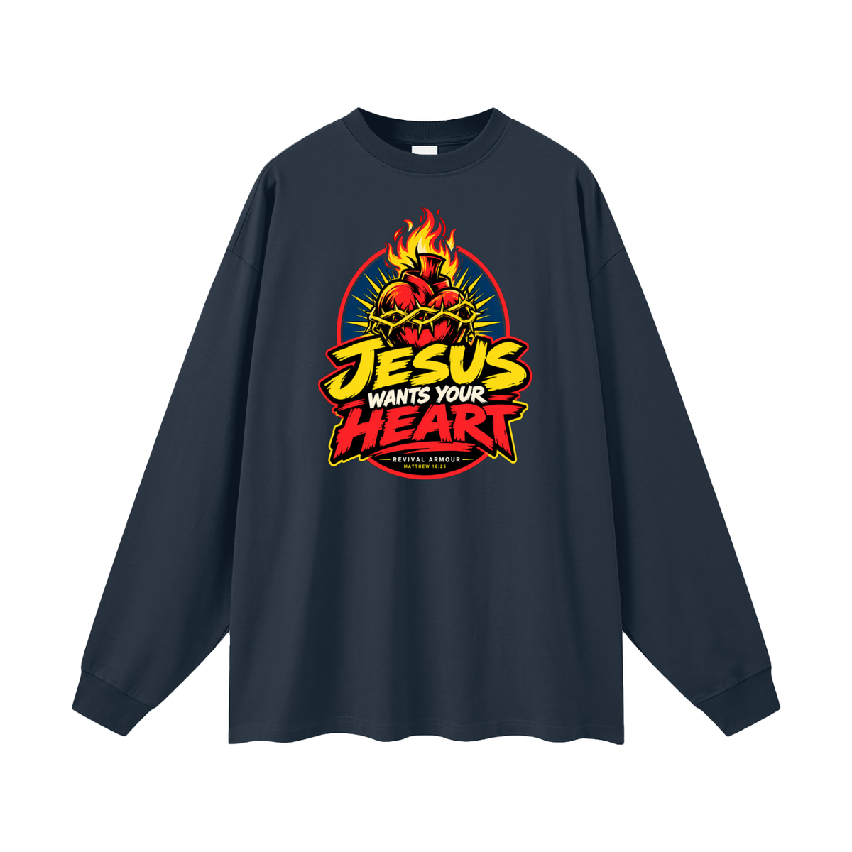 JESUS WANTS YOUR HEART - REVIVAL ARMOUR - Long Sleeve T-Shirt